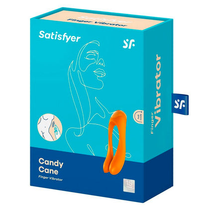 SATISFYER - CANDY CANE VIBRADOR DEDO NARANJA