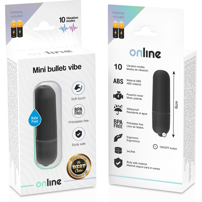 ONLINE - MINI BALA VIBRADORA NEGRO