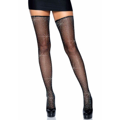 LEG AVENUE - MEDIAS BRILLANTES CON LIGUERO TALLA UNICA