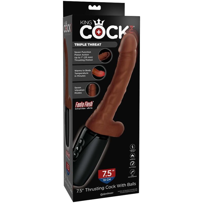 KING COCK - PLUS TRIPLE THREAT MARRON