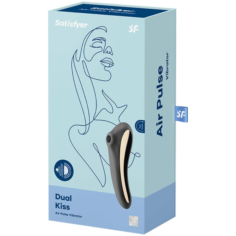 SATISFYER - DUAL KISS ESTIMULADOR CLITORIS NEGRO