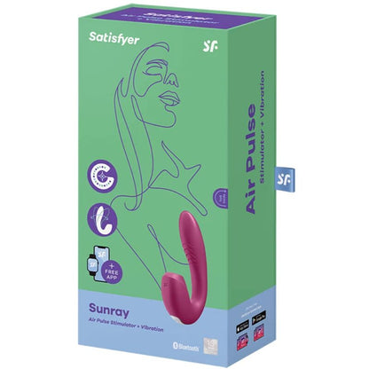 SATISFYER - SUNRAY ESTIMULADOR Y VIBRADOR APP ROJO