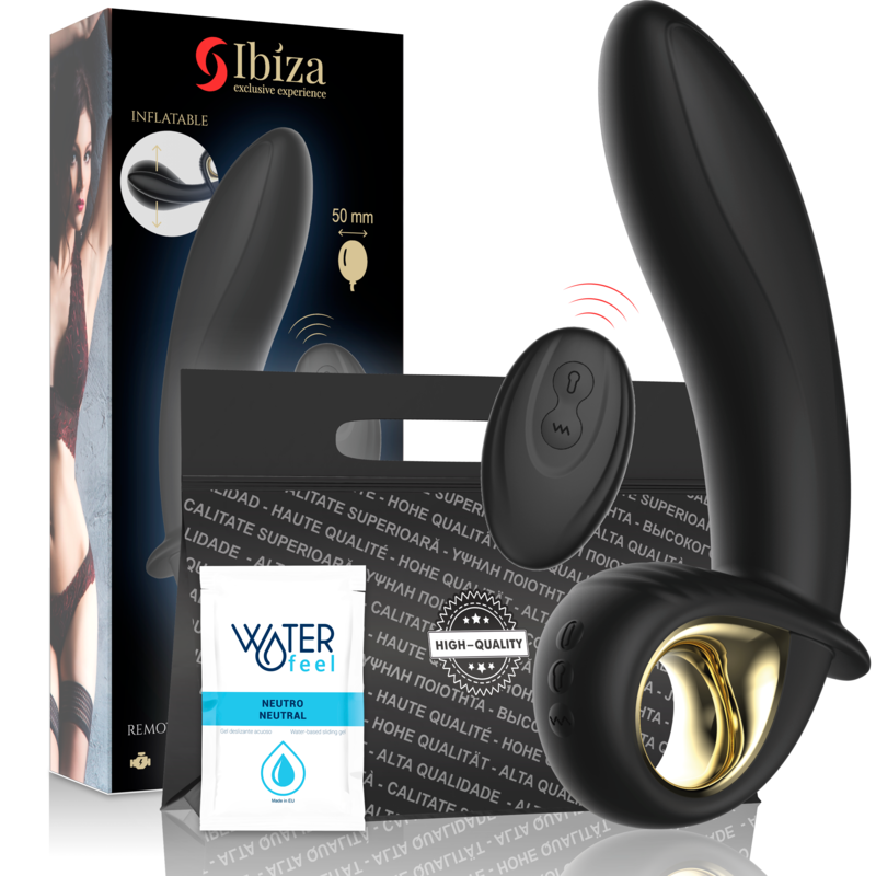 IBIZA - POTENTE VIBRADOR HINCHABLE ANAL/VAGINAL CONTROL REMOTO