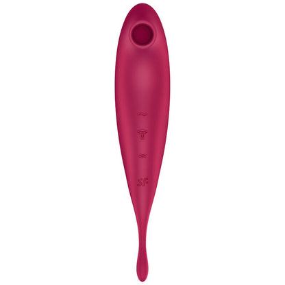 SATISFYER - TWIRLING PRO+ ESTIMULADOR Y VIBRADOR APP ROJO