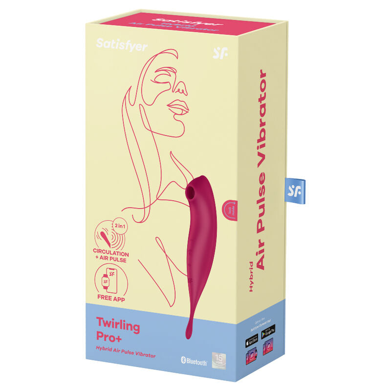 SATISFYER - TWIRLING PRO+ ESTIMULADOR Y VIBRADOR APP ROJO