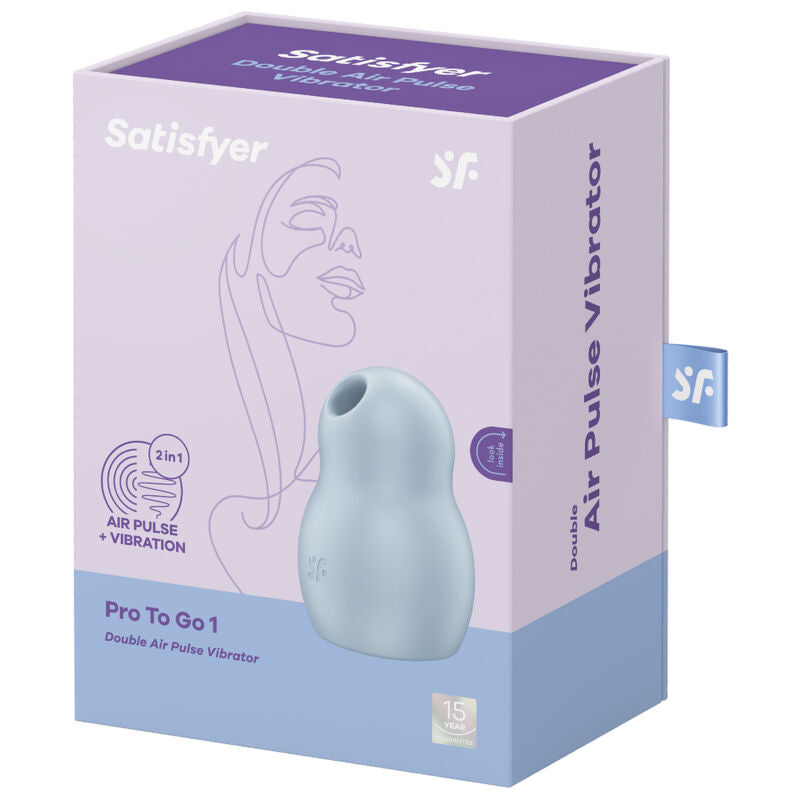 SATISFYER - PRO TO GO 1 ESTIMULADOR Y VIBRADOR DOBLE ROJO