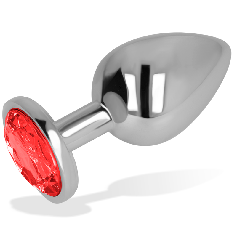 OHMAMA - PLUG ANAL CON CRISTAL ROJO 9 CM