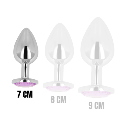 OHMAMA - PLUG ANAL CON CRISTAL VIOLETA 7 CM