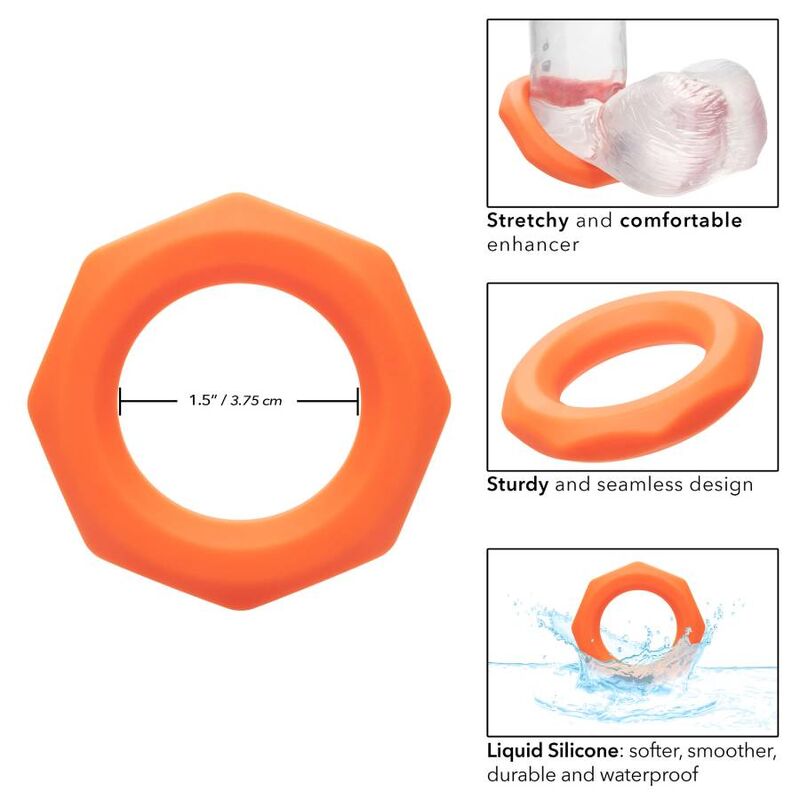 CALEXOTICS - ALPHA SEXAGON RING NARANJA