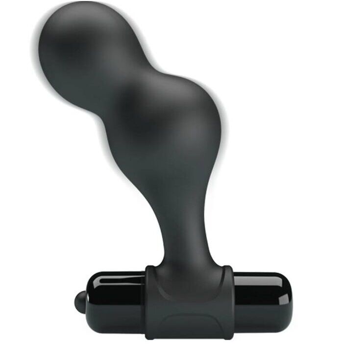 MR PLAY - PLUG ANAL VIBRADOR DE SILICONA NEGRO