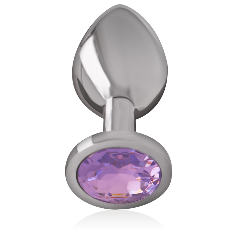 INTENSE - PLUG ANAL METAL ALUMINIO CON CRISTAL VIOLETA TALLA S