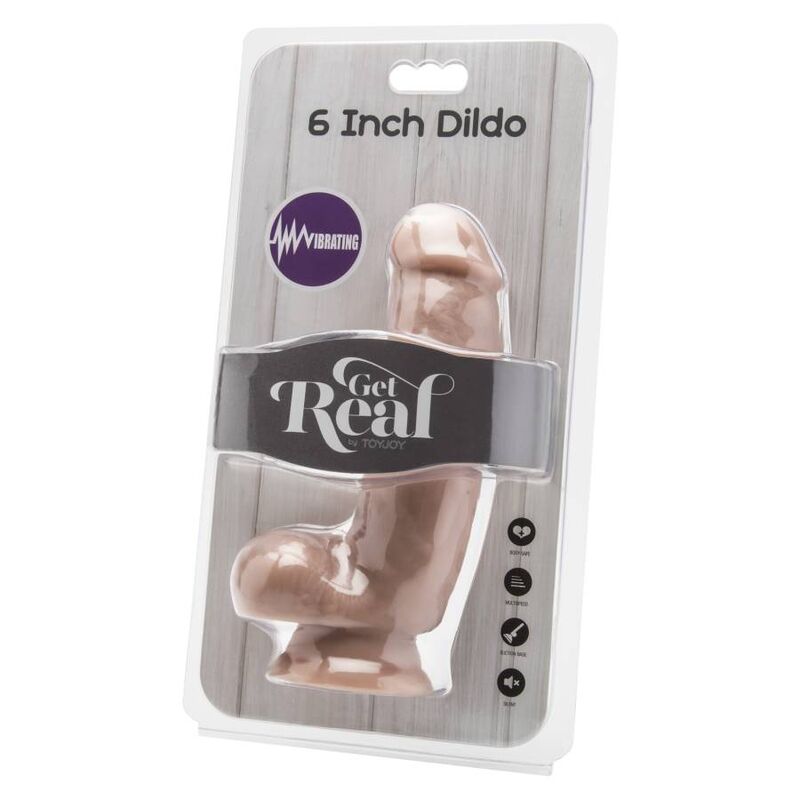 GET REAL - DILDO 12 CM CON TESTICULOS VIBRADOR NATURAL