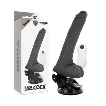 BASECOCK - VIBRADOR ARTICULABLE CONTROL REMOTO NATURAL 18.5 CM -O- 4 CM