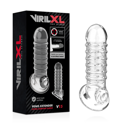 VIRILXL - EXTENSION Y FUNDA  DE PENE  V15 TRANSPARENTE