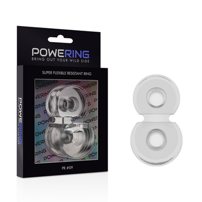 POWERING - SUPER FLEXIBLE Y RESISTENTE ANILLO PENE DOBLE PR09 CLEAR