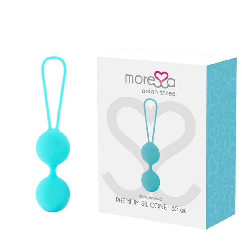 MORESSA - OSIAN THREE ENTRENAMIENTO SUELO PELVICO 85 gr PREMIUM SILICONA TURQUESA