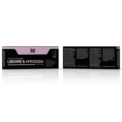 BLACK BULL - LIBIDINE & AFRODISIA PLACER INTENSO PARA MUJER 4 CÁPSULAS