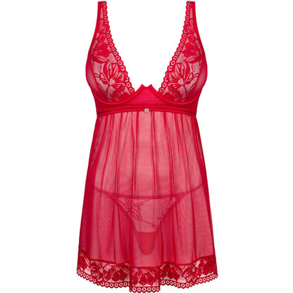 OBSESSIVE - LACELOVE BABYDOLL & TANGA ROJO M/L