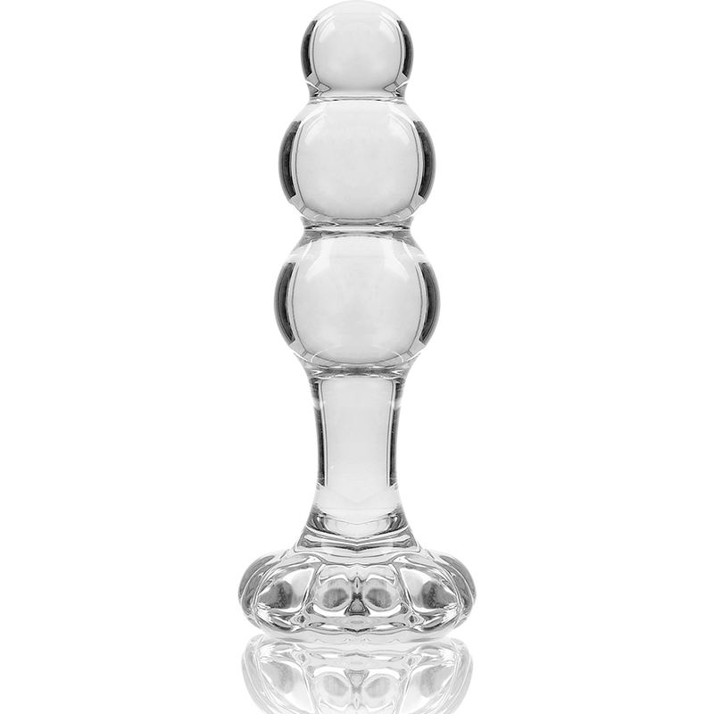 NEBULA SERIES BY IBIZA - MODELO 1 PLUG CRISTAL BOROSILICATO TRANSPARENTE 10.5 CM -O- 3 CM