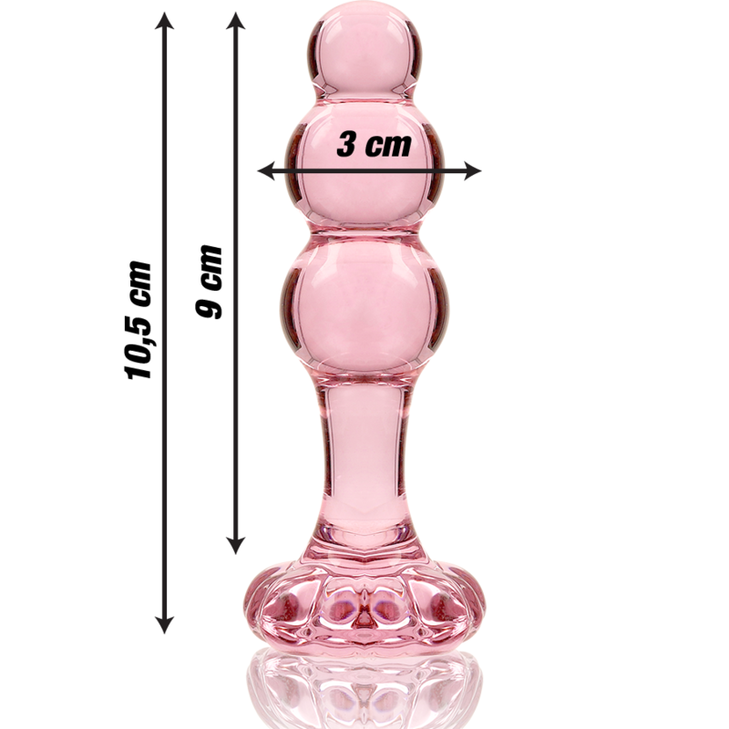 NEBULA SERIES BY IBIZA - MODELO 1 PLUG CRISTAL BOROSILICATO TRANSPARENTE 10.5 CM -O- 3 CM