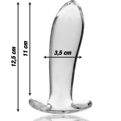 NEBULA SERIES BY IBIZA - MODELO 5 PLUG CRISTAL BOROSILICATO TRANSPARENTE 12.5 CM -O- 3.5 CM