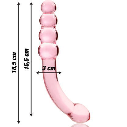 NEBULA SERIES BY IBIZA - MODELO 14 DILDO CRISTAL BOROSILICATO TRANSPARENTE 18.5 CM -O- 3 CM