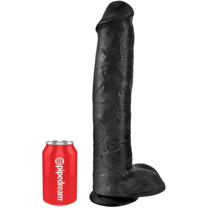 KING COCK - PENE REALISTICO CON TESTICULOS 34.2 CM NEGRO