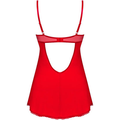 OBSESSIVE - INGRIDIA CHEMISE & TANGA ROJO XS/S