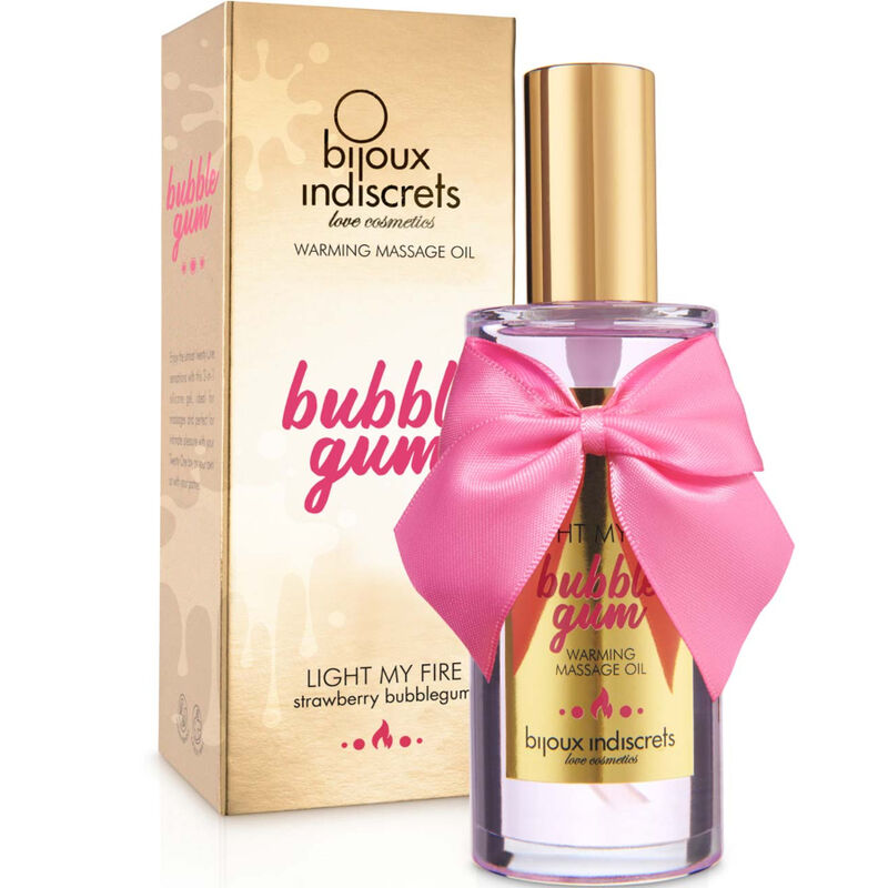 BIJOUX - INDISCRETS LIGHT MY FIRE ACEITE MASAJE EFECTO CALOR SABOR CHICLE