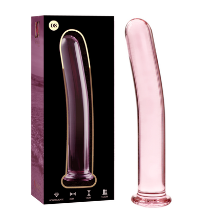 NEBULA SERIES BY IBIZA - MODELO 8 DILDO CRISTAL BOROSILICATO TRANSPARENTE 14.5 CM -O- 2 CM