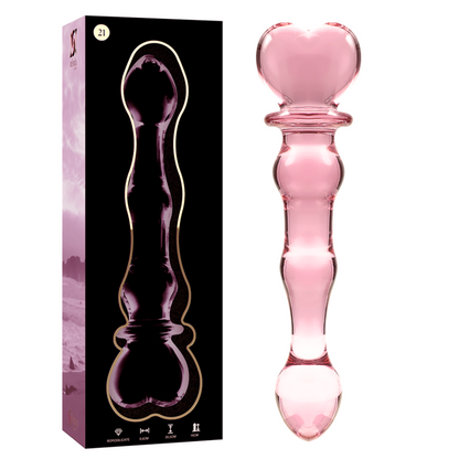 NEBULA SERIES BY IBIZA - MODELO 21 DILDO CRISTAL BOROSILICATO TRANSPARENTE 20.5 CM -O- 3.5 CM