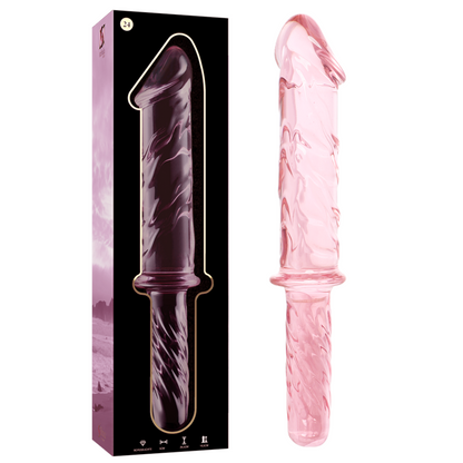 NEBULA SERIES BY IBIZA - MODELO 24 DILDO CRISTAL BOROSILICATO TRANSPARENTE 28.5 CM -O- 5 CM