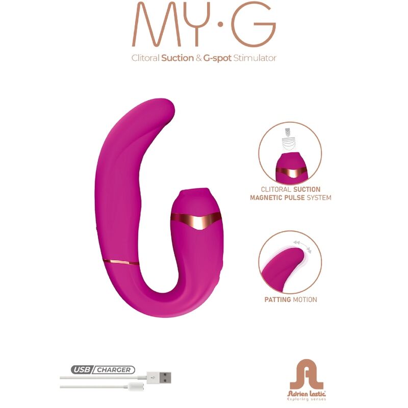 ADRIEN LASTIC - MY·G SUCCIONADOR CLITORIS Y ESTIMULADOR G-SPOT ROSA