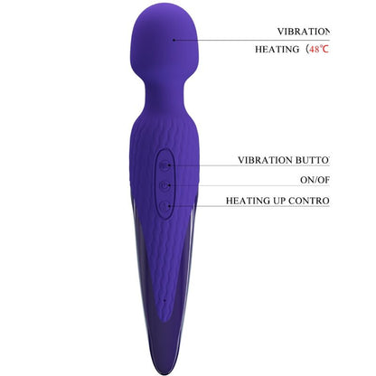 PRETTY LOVE - ANTONY YOUTH VIBRADOR WAND EFECTO CALOR VIOLETA