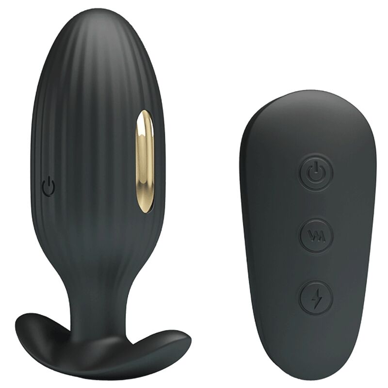 PRETTY LOVE - KELLY PLUG ANAL VIBRADOR RECARGABLE NEGRO