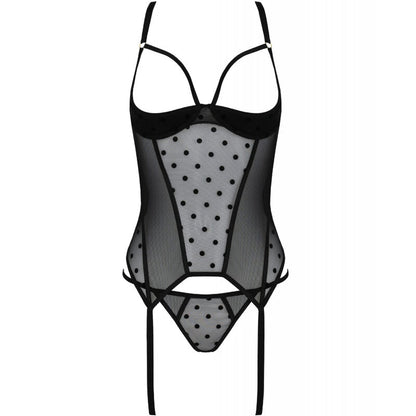 PASSION - MARINA CORSET & TANGA NEGRO S/M