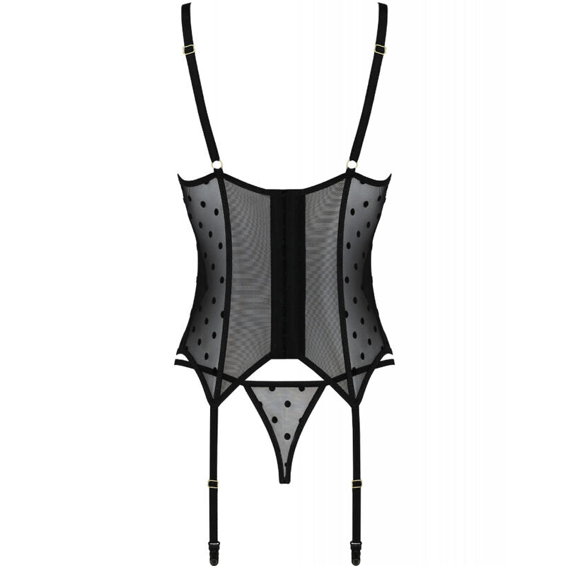 PASSION - MARINA CORSET & TANGA NEGRO S/M