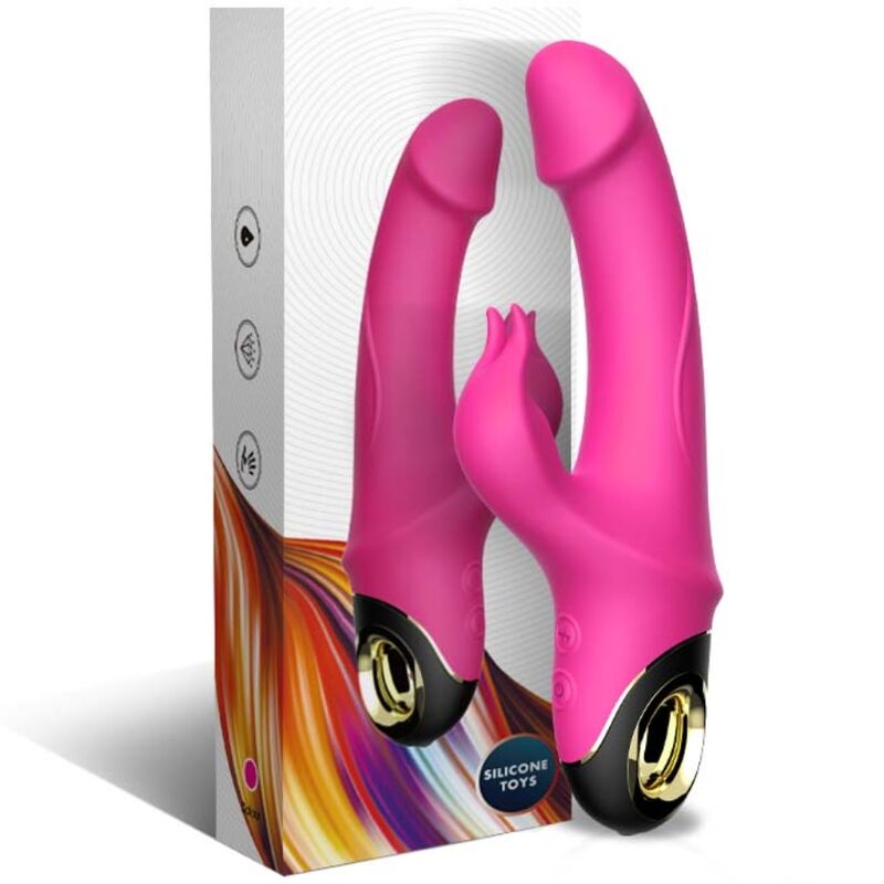 ARMONY - METEROR DILDO VIBRADOR RABBIT ROTADOR FUCSIA