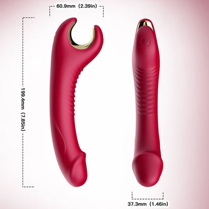 ARMONY - PRINCE DILDO VIBRADOR & ROTADOR ROJO