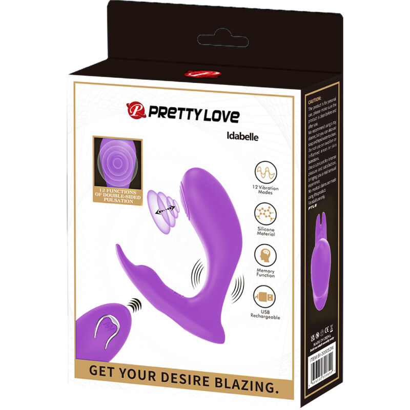 PRETTY LOVE - IDABELLE VIBRATION & PULSATION CONTROL REMOTO VIOLETA