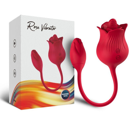 ARMONY - ROSA VIBRADOR ESTIMULADOR CLÍTORIS CON COLA 10 MODOS ROJO