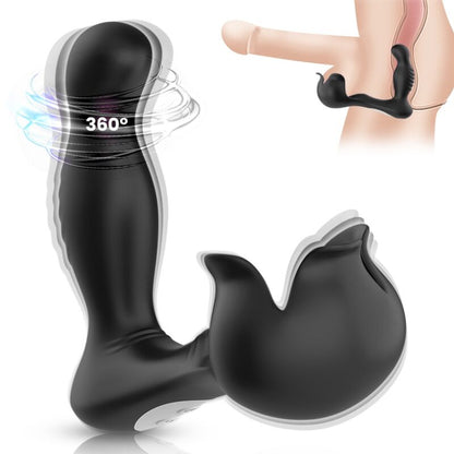 ARMONY - SURROUND VIBRADOR ANAL & ESTIMULADOR TESTICULOS CONTROL REMOTO NEGRO