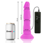 DIVERSIA - DILDO FLEXIBLE CON VIBRACION LILA 23 CM -O- 4.3 CM