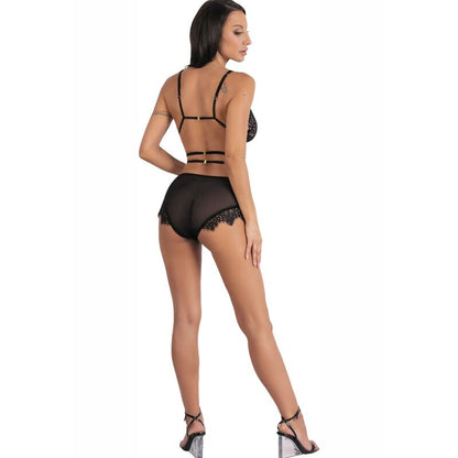 LIVCO CORSETTI FASHION - DREZNA LC 90733 SUJETADOR + PANTY NEGRO S/M