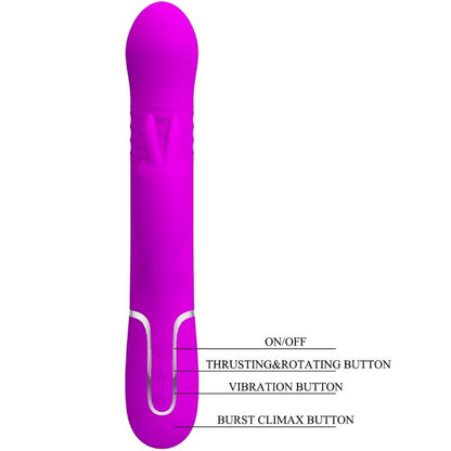 PRETTY LOVE - VIBRADOR COALE RABBIT PERLAS VIOLETA