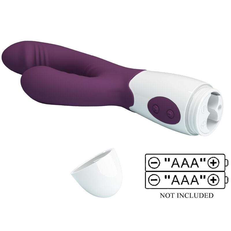 PRETTY LOVE - BUTTERFLY KISS VIBRADOR RABBIT & ESTIMULADOR PUNTO G MORADO