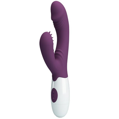 PRETTY LOVE - BUTTERFLY KISS VIBRADOR RABBIT & ESTIMULADOR PUNTO G MORADO