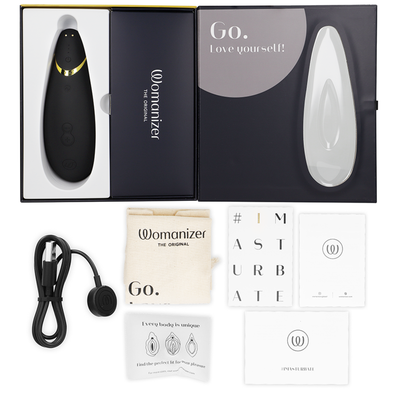 WOMANIZER - PREMIUM 2 ESTIMULADOR DE CLÍTORIS NEGRO