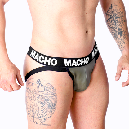 MACHO - MX27GR JOCK CUERO GRIS BEIGE S