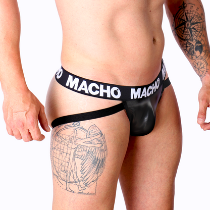 MACHO - MX25NC JOCK CUERO NEGRO S